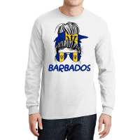 Barbados Girl Messy Bun, Barbados Flag Barbadian Women T Shirt Long Sleeve Shirts | Artistshot