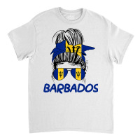 Barbados Girl Messy Bun, Barbados Flag Barbadian Women T Shirt Classic T-shirt | Artistshot