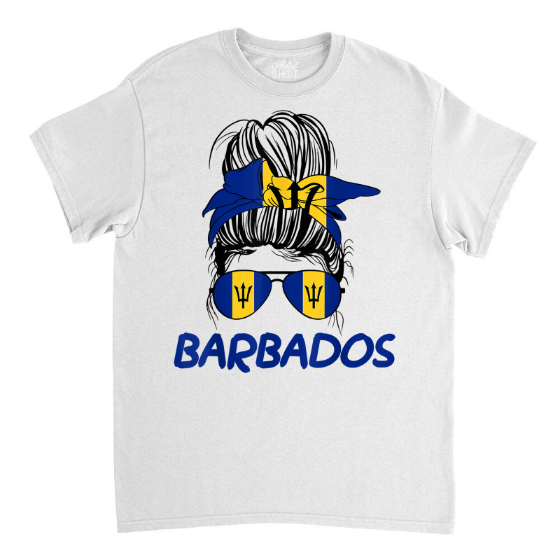 Barbados Girl Messy Bun, Barbados Flag Barbadian Women T Shirt Classic T-shirt by cm-arts | Artistshot