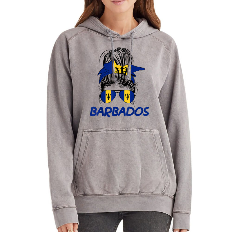 Barbados Girl Messy Bun, Barbados Flag Barbadian Women T Shirt Vintage Hoodie by cm-arts | Artistshot