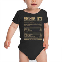 November 1973 45 Years Facts Daily Value T Shirt Baby Bodysuit | Artistshot