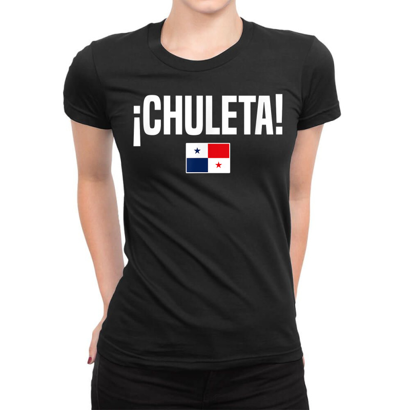 Chuleta Panamanian Slang Panama Flag T Shirt Ladies Fitted T-Shirt by cm-arts | Artistshot