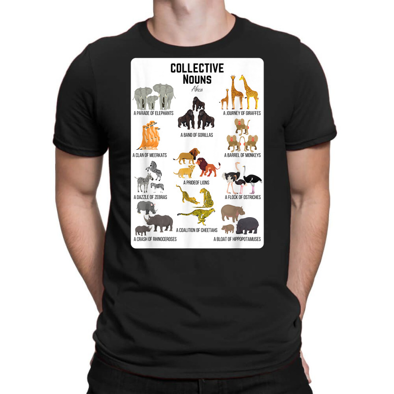 Collective Nouns Africa Animal Family Group Endangered T Shirt T-Shirt by cm-arts | Artistshot