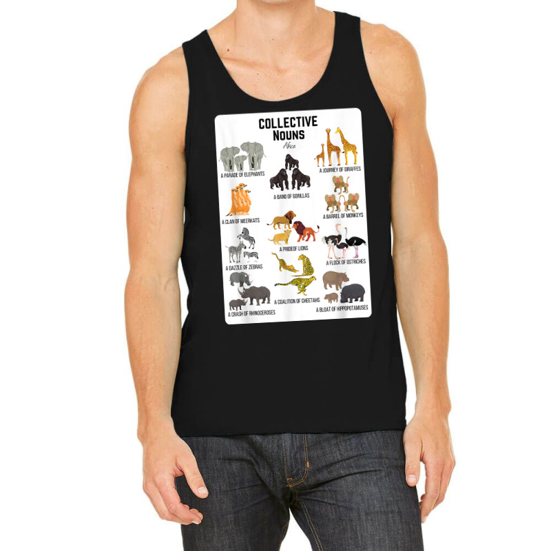 Collective Nouns Africa Animal Family Group Endangered T Shirt Tank Top by cm-arts | Artistshot