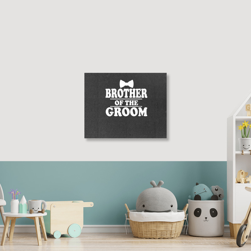 Brother Of The Groom Wedding Bachelor Party Funny Landscape Canvas Print | Artistshot