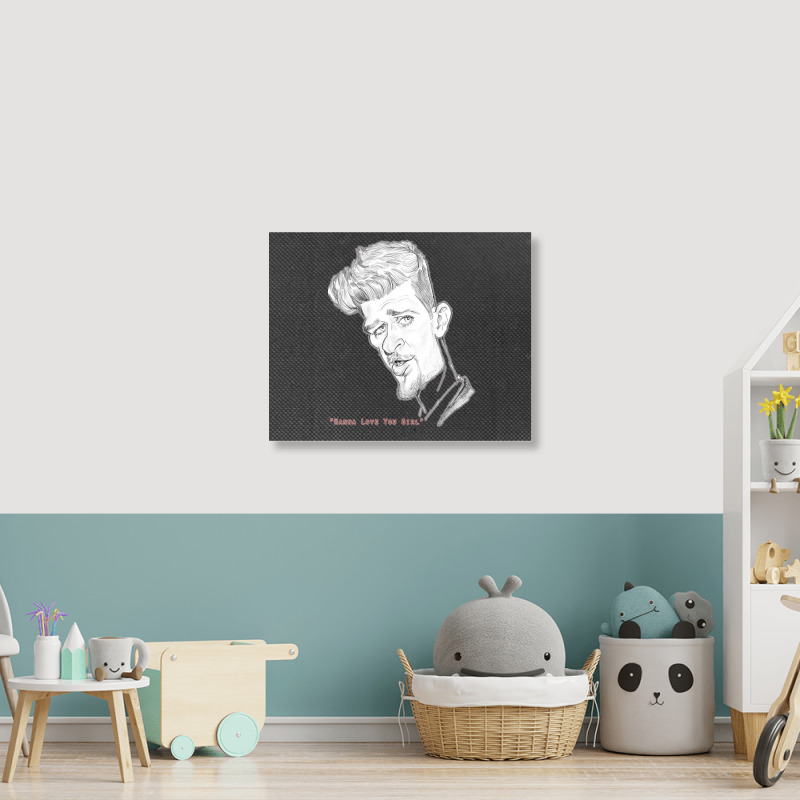 Robin Thicke Landscape Canvas Print by fabiopio901216 | Artistshot