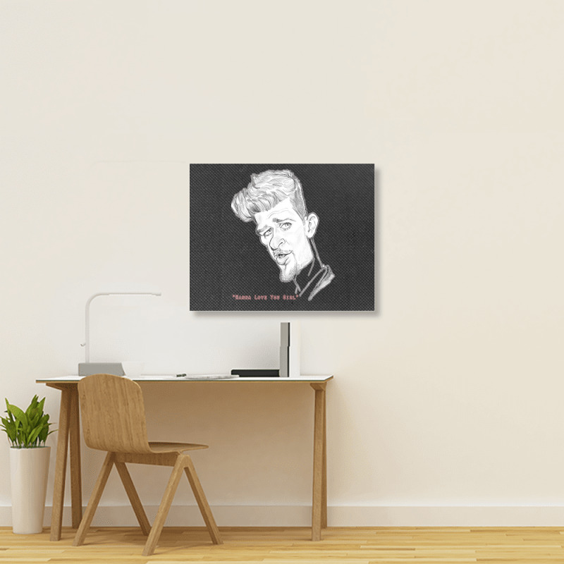 Robin Thicke Landscape Canvas Print by fabiopio901216 | Artistshot