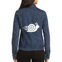 Fast Snail, Snail Ladies Denim Jacket | Artistshot