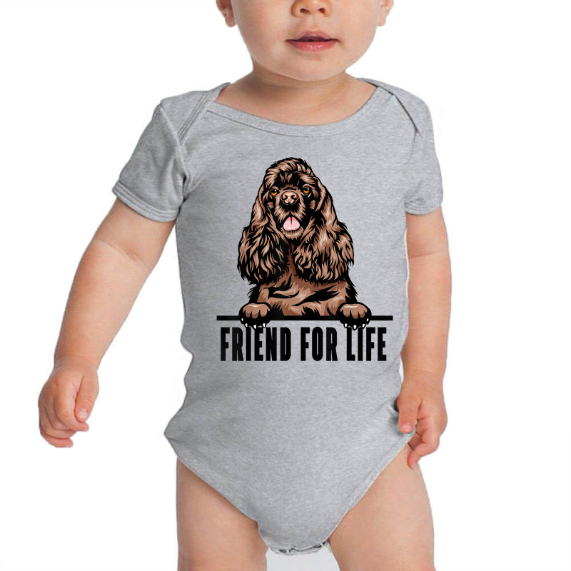 Dogs 365 Cocker Spaniel Dog   Friend For Life T Shirt Baby Bodysuit by puetzee | Artistshot