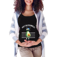 Holy Blockamole Volleyball Player Blocker Avocado For Fans Maternity Scoop Neck T-shirt | Artistshot