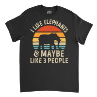 I Like Elephants And Maybe Like 3 People Elephant Lover Gift Classic T-shirt | Artistshot