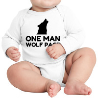 One Man Wolf Pack Long Sleeve Baby Bodysuit | Artistshot