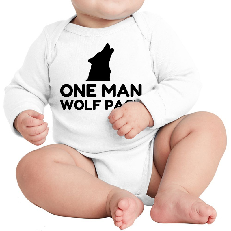 One Man Wolf Pack Long Sleeve Baby Bodysuit | Artistshot