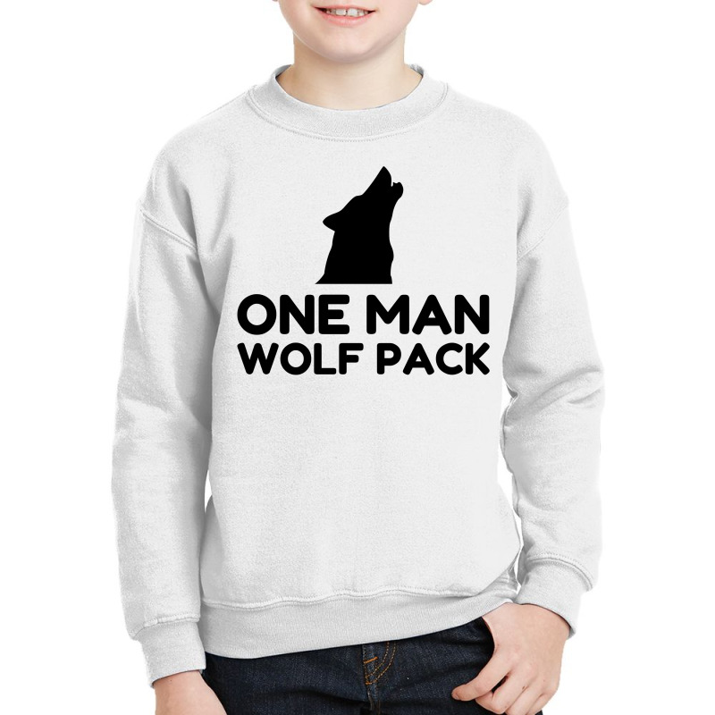 One Man Wolf Pack Youth Sweatshirt | Artistshot