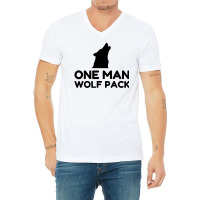 One Man Wolf Pack V-neck Tee | Artistshot