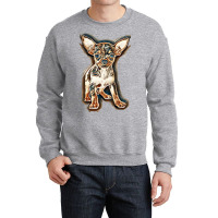 Little Chihuahua In Front Of White Background Crewneck Sweatshirt | Artistshot