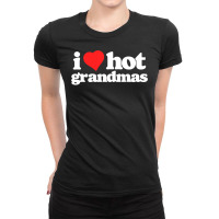 I Love Hot Grandmas Funny 80s Vintage Minimalist Heart Ladies Fitted T-shirt | Artistshot