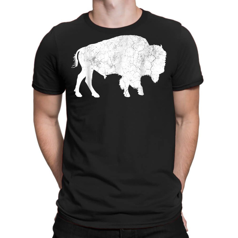 Distressed Buffalo Retro Bison Animal Lover Men Women Dad T Shirt T-shirt | Artistshot