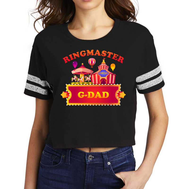 Ringmaster G Dad Circus Themed Birthday Party Staff Long Sleeve T Shir Scorecard Crop Tee by genze | Artistshot