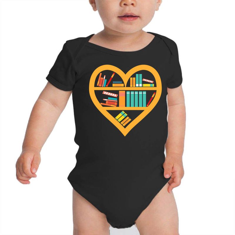 I Love Reading  Heart Love Books Gift Reading Club Baby Bodysuit by Tisha Brown | Artistshot