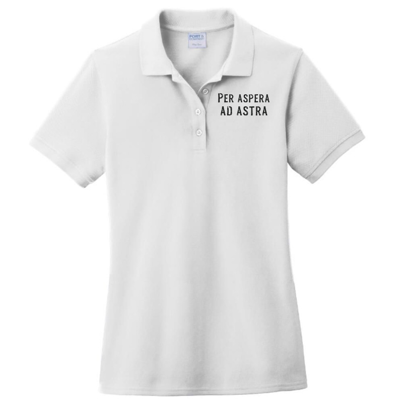 Per Aspera Ad Astra Inspirational Latin Quotes Motivational T Shirt Ladies Polo Shirt | Artistshot