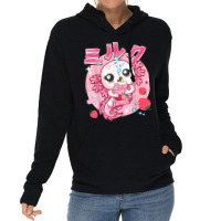 Kawaii Axolotl Strawberry Milk Shake Carton Aesthetic For Fans Lightweight Hoodie | Artistshot