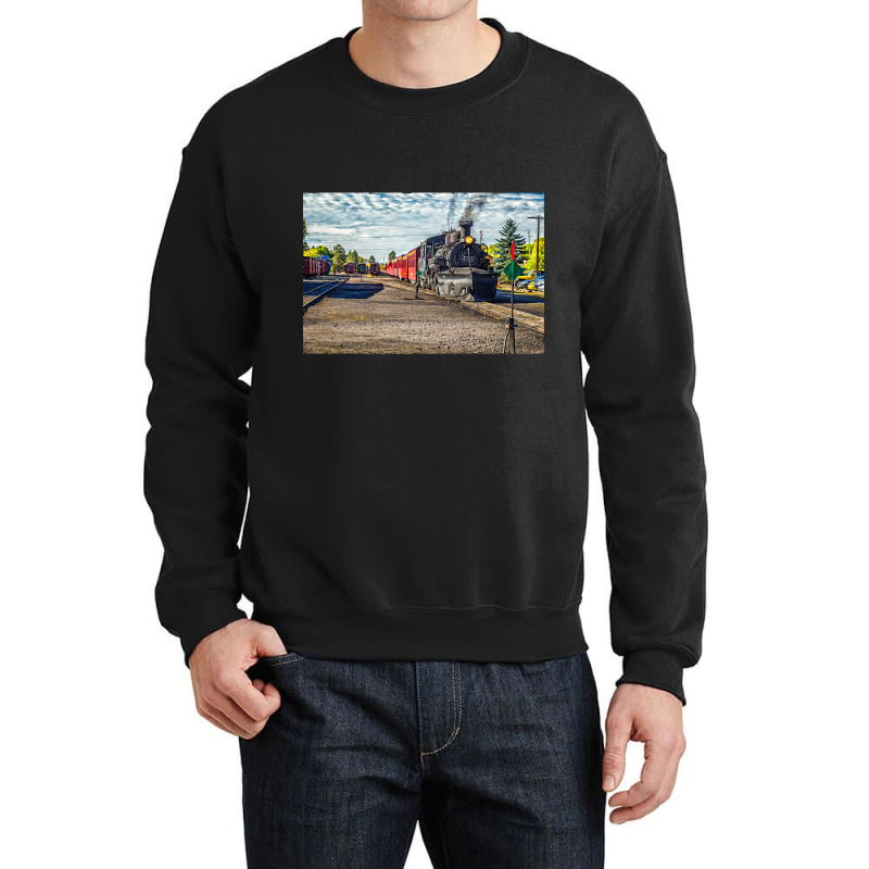 Cumbres And Toltec Narrow Gauge Railroad Chama New Mexico Yard Crewneck Sweatshirt | Artistshot