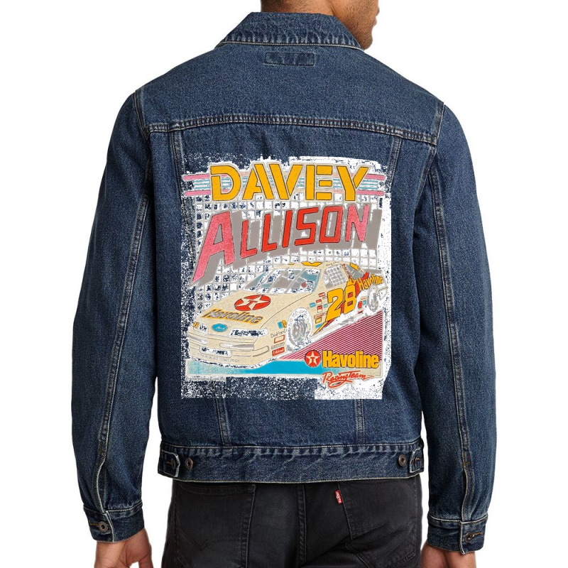 Davey Allison Havoline Vintage Racing Essential Men Denim Jacket | Artistshot