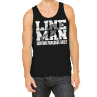 Vintage Football Lineman Saying   Serving Pancakes Daily T Shirt Tank Top | Artistshot