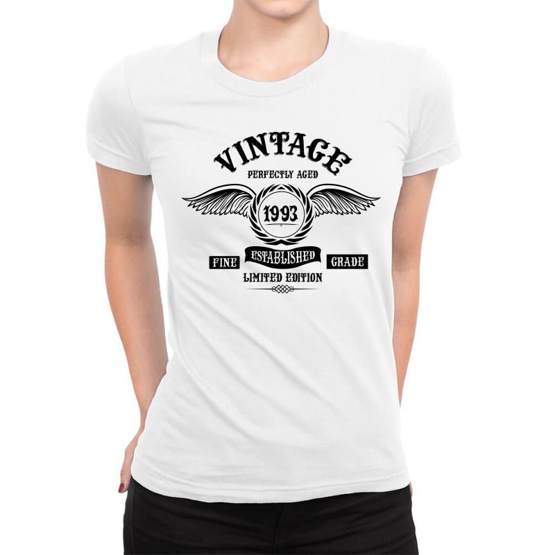 Vintage Perfectly Aged 1993 Ladies Fitted T-Shirt by SabriAcar | Artistshot