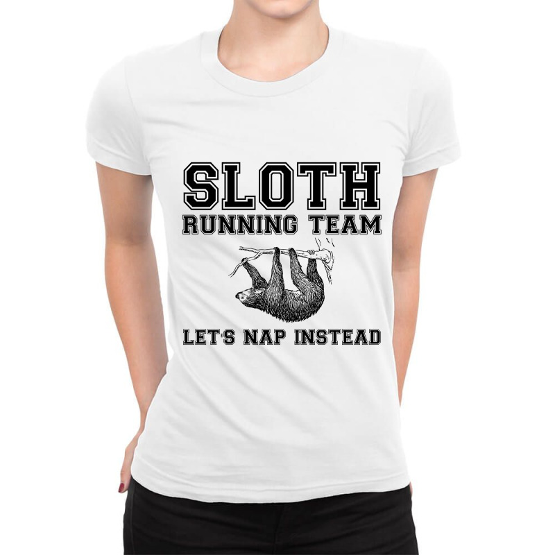 Sloth Running Team Ladies Fitted T-Shirt by Perfect Designers | Artistshot