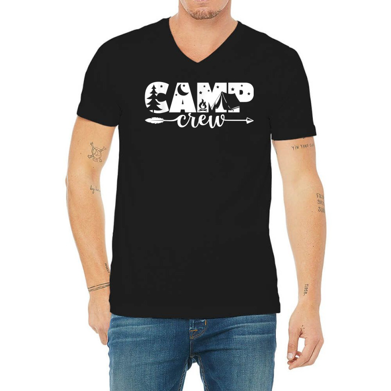 Happy Camper Camping Crew Camp Family Camping Trip T Shirt V-neck Tee | Artistshot