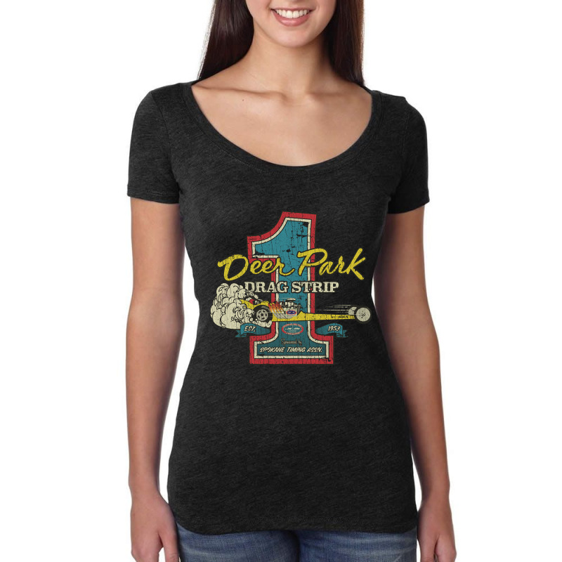 Deer Park Drag Strip 1953 Women's Triblend Scoop T-shirt by poppyallen | Artistshot