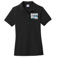 Womens Funny Diver Water Sports Diving Work Sea T Shirt V Neck T Shirt Ladies Polo Shirt | Artistshot