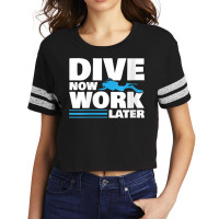 Womens Funny Diver Water Sports Diving Work Sea T Shirt V Neck T Shirt Scorecard Crop Tee | Artistshot