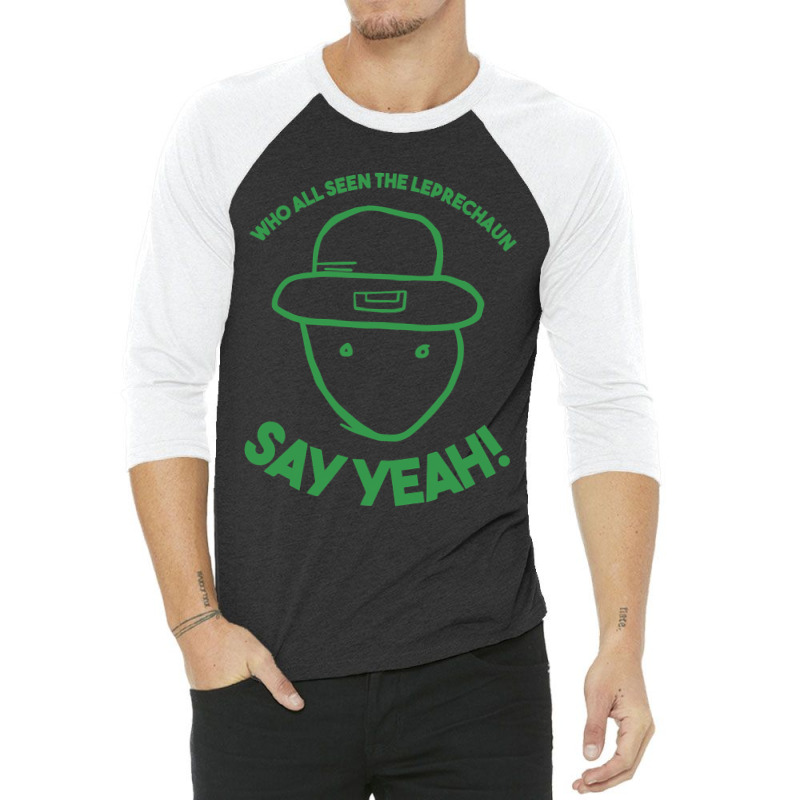 Amateur Leprechaun Sketch Mobile Alabama St Patrick's Day 3/4 Sleeve Shirt by trokeryth | Artistshot