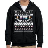 Rn Nurses Christmas Ugly Design Drinking Pun Syringe Shots T Shirt Youth Zipper Hoodie | Artistshot