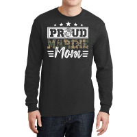 Proud Marine Military Veteran Mom Mama Mommy Mother's Day T Shirt Long Sleeve Shirts | Artistshot