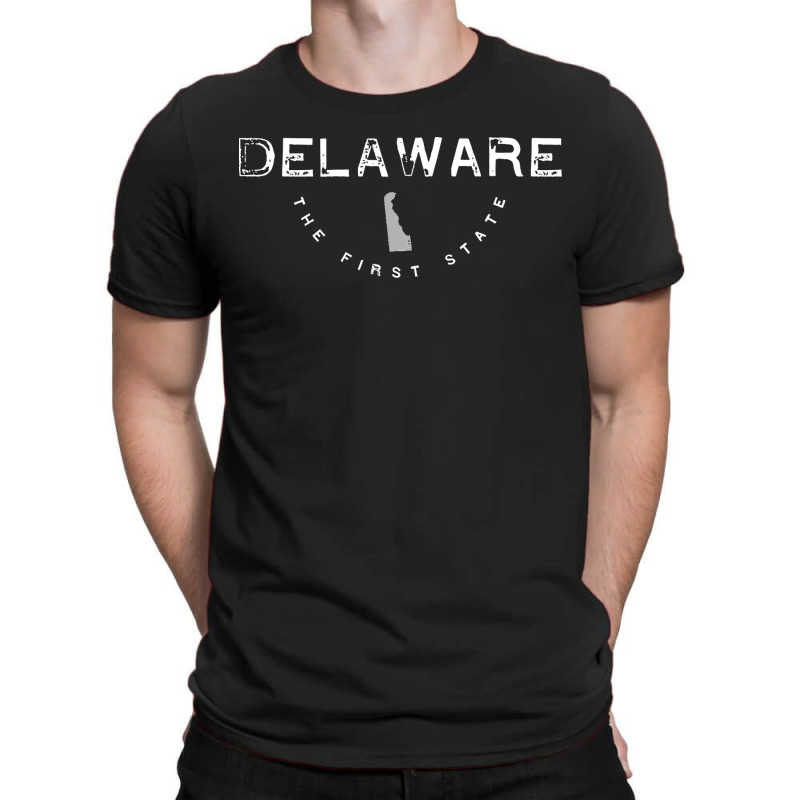 Delaware The First State Graphic Vintage Retro Long T-shirt | Artistshot