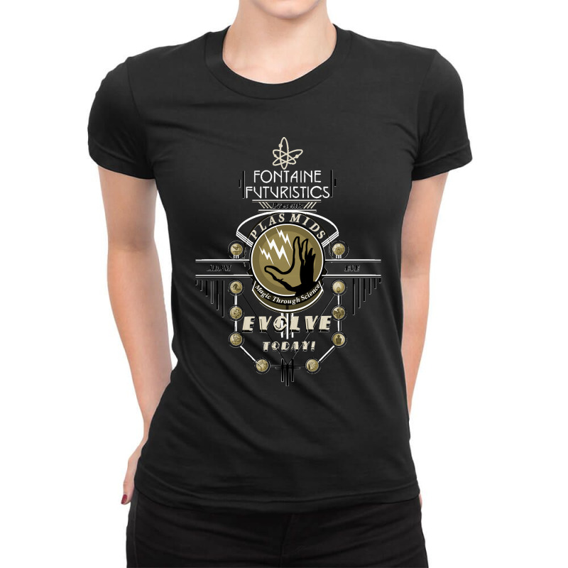 Fontaine Futuristics Plasmids Ad Essential Ladies Fitted T-Shirt by saterseim | Artistshot