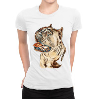 Cane Corso Dog On White Background Ladies Fitted T-shirt | Artistshot