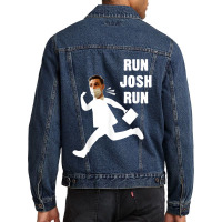 Josh Hawley Run Free Funny Josh Hawley Running Men Denim Jacket | Artistshot