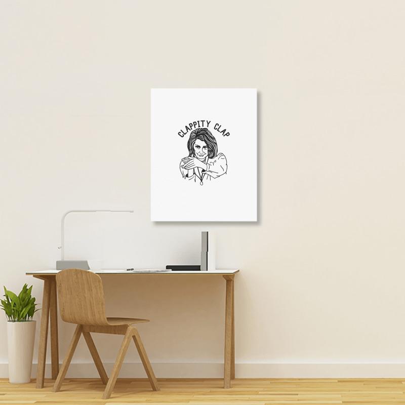 Nancy Pelosi Clappity Clap [tw] Portrait Canvas Print | Artistshot