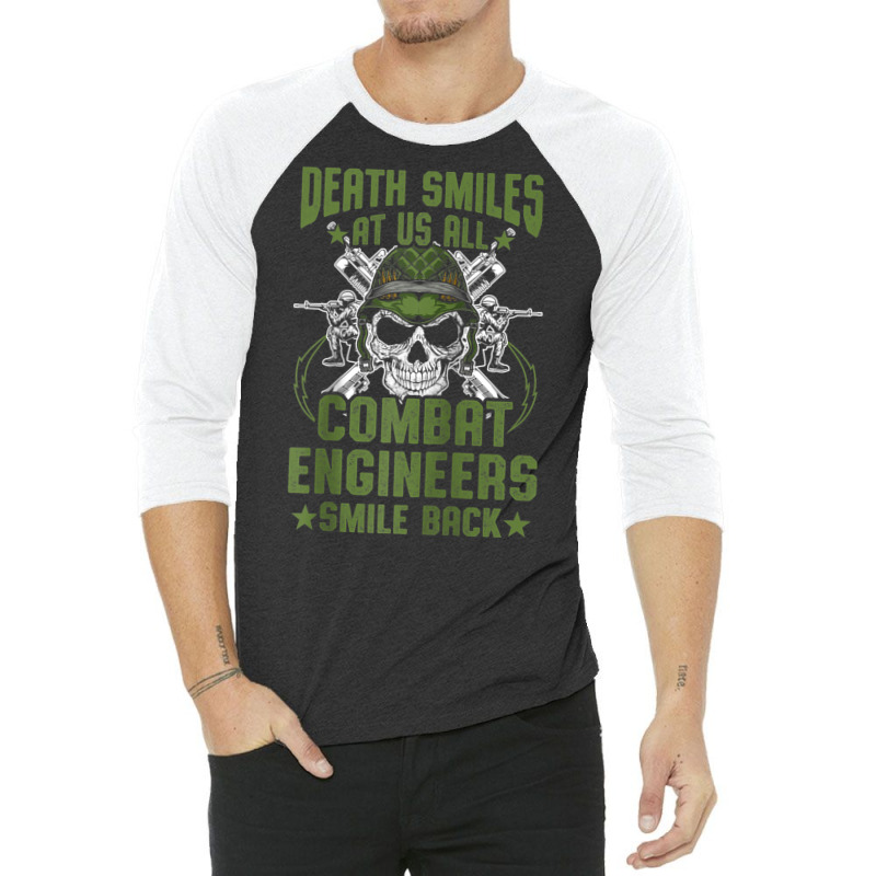 Combat Engineer Usa Military Sapper Raglan Baseball Tee 3/4 Sleeve Shirt by cm-arts | Artistshot