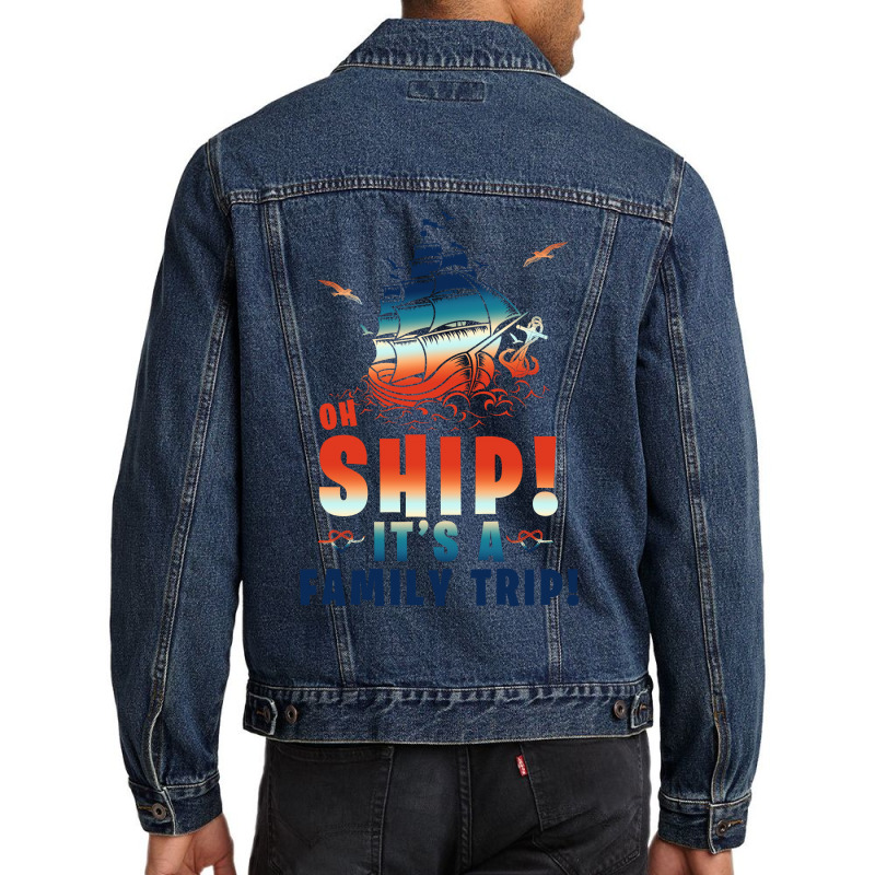 Oh Ship It's A Family Trip Marine Men Denim Jacket by autlu2024 | Artistshot