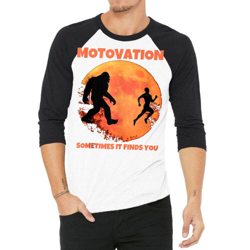 Motivation Sometimes Finds You Bigfoot Moon Silhouette Funny Tank Top 3/4 Sleeve Shirt | Artistshot