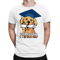 Phinished Phd Cute Golden Retriever Grad Candidate Student Sweatshirt T-shirt | Artistshot