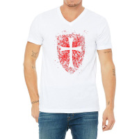 Crusader Knights Templar Crusader Distressed Cross Men Tank Top V-neck Tee | Artistshot