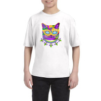 Cat Mardi Gras Youth Tee | Artistshot