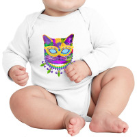 Cat Mardi Gras Long Sleeve Baby Bodysuit | Artistshot